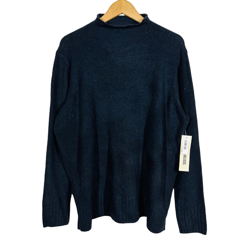 NEW! Goodthreads Lightweight Knit Pullover Casual Long Sleeve Black - XXL